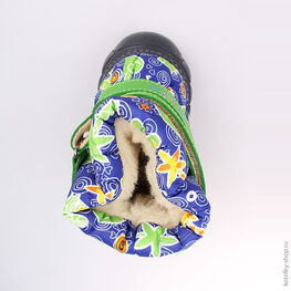 061008-42 Сапожки для мальчики син-сал фото №4