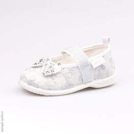 131070-12 Текстильная обувь для девочки серебристый