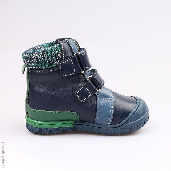 152176-31 Ботинки для мальчики син-зел фото №2