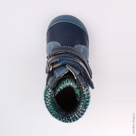 152176-31 Ботинки для мальчики син-зел фото №4