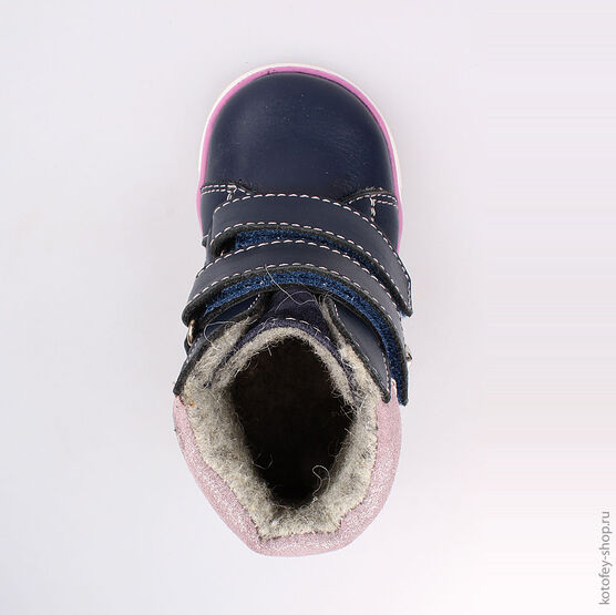 152183-32 Ботинки для девочки светло-синий фото №4