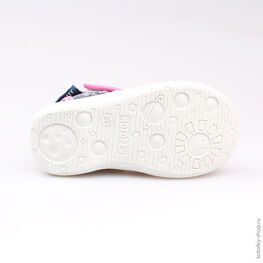 221037-11 Босоножки текстильные для девочки син-роз фото №3