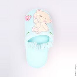 331043-11 Тапочки голубые для девочки голубой фото №4