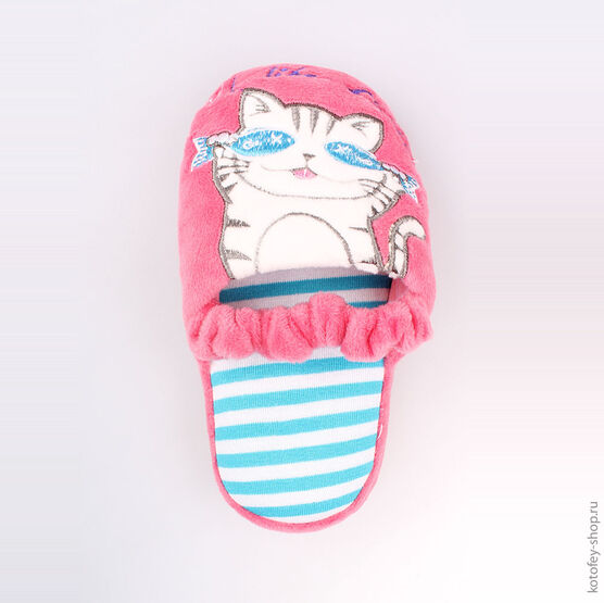 331047-11 Тапочки розовые для девочки розовый фото №4