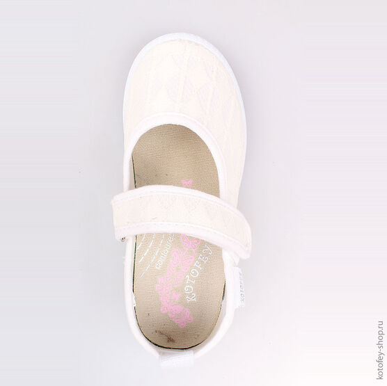 331056-11 Текстильная обувь для девочки белый фото №4