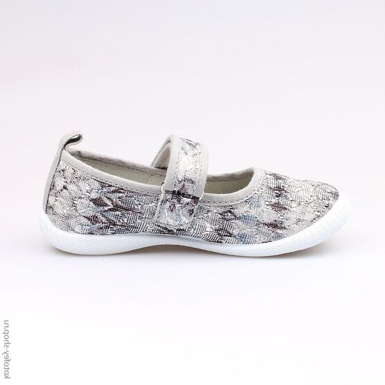 331057-13 Текстильная обувь для девочки серебристый фото №2
