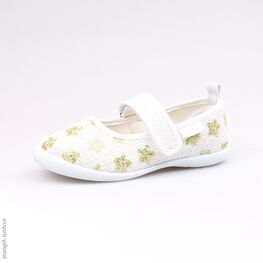 331058-11 Текстильная обувь для девочки бел-зол
