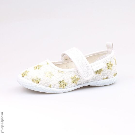 331058-11 Текстильная обувь для девочки бел-зол