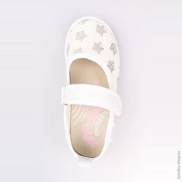 331058-12 Текстильная обувь для девочки бел-срб фото №4