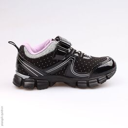 344150-71 Кроссовки для девочки чер-сир фото №2