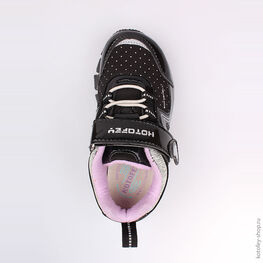 344150-71 Кроссовки для девочки чер-сир фото №4