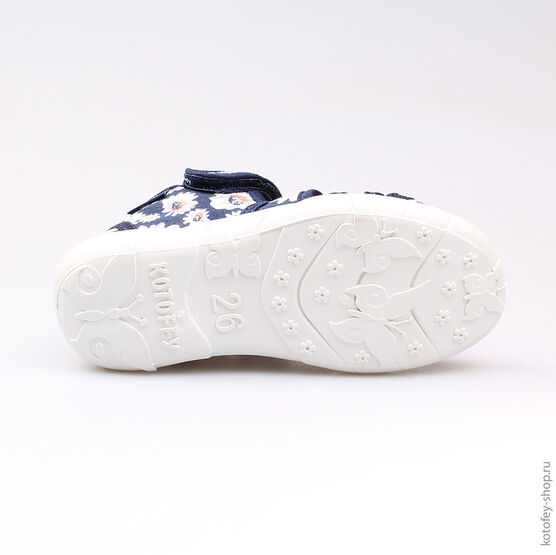421015-13 Босоножки текстильные для девочки светло-синий фото №3