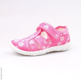 421016-12 Босоножки текстильные для девочки розовый