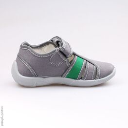 421020-12 Сандалии текстильные для мальчики сер-зел фото №2