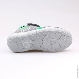 421020-12 Сандалии текстильные для мальчики сер-зел фото №3