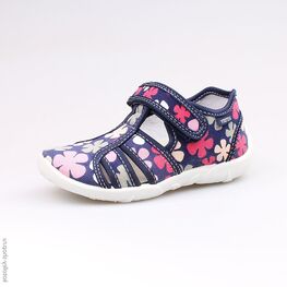 421023-11 Босоножки текстильные для девочки разноцветный