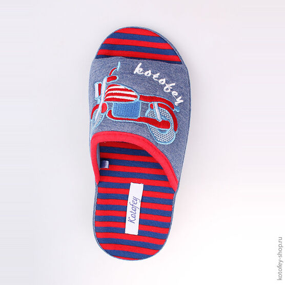 531033-11 Тапочки для мальчики гол-кра фото №5