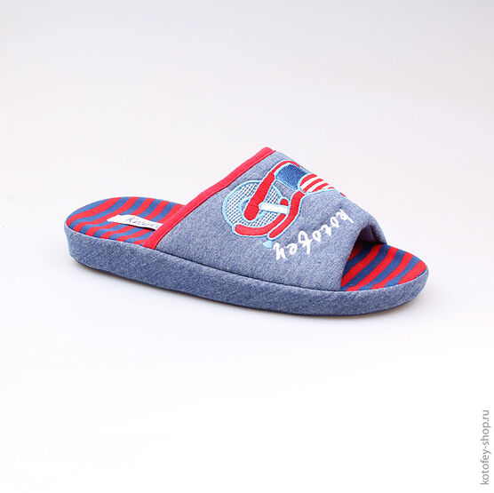 531033-11 Тапочки для мальчики гол-кра фото №2