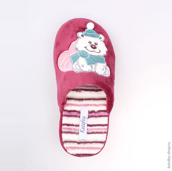 531038-11 Тапочки фиолетовые для девочки фиолетовый фото №4