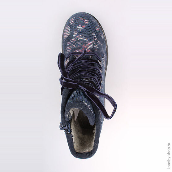 552094-32 Ботинки для девочки светло-синий фото №4