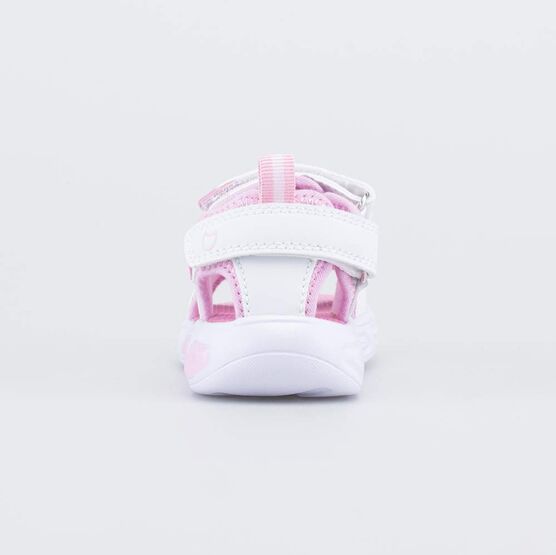 124034-11 Пляжные сандалии с LED Три кота для девочки белый + розовый фото №5