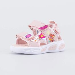 124034-12 Пляжные сандалии с LED Три кота для девочки розовый
