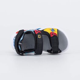 124037-11 Пляжные сандалии с LED Геймер для мальчики черный + голубой фото №4