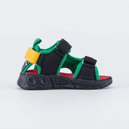 124037-12 Пляжные сандалии с LED Геймер для мальчики черный + зеленый фото №2