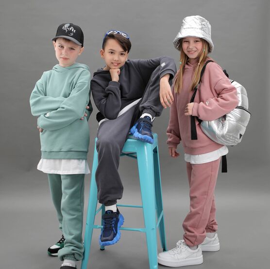 07064058-43 Костюм худи + брюки серый для мальчики серый фото №7