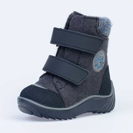 157006-42 Валенки на липучках Котофей синий для мальчики светло-синий