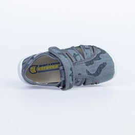 421058-12 Сандалии текстильные для мальчики серый фото №4