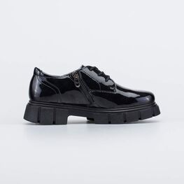 533071-21 Лаковые полуботинки для школы для девочки черный фото №2