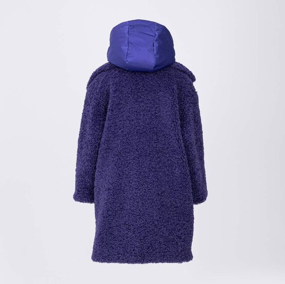 07858059-40 Демисезонное пальто Барашек для девочки фиолетовый фото №3