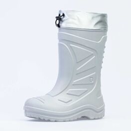 665002-16 Резиновые сапоги для девочки сер-срб