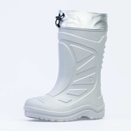 665002-16 Резиновые сапоги для девочки сер-срб