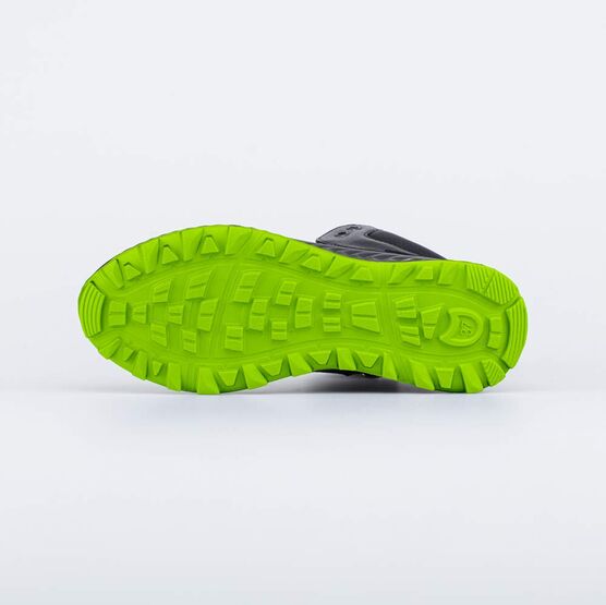 752223-31 Кожаные ботинки на весну/осень для мальчики черный + салатовый фото №3