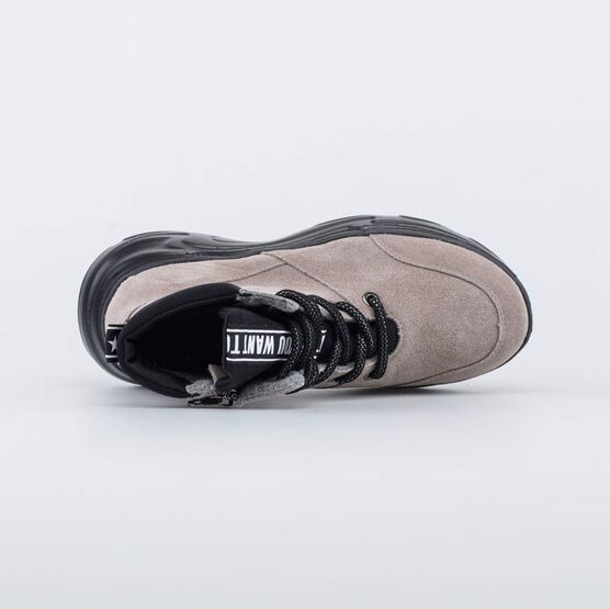 552293-32 Утепленные ботинки для девочки на весну/осень для девочки бежевый фото №4