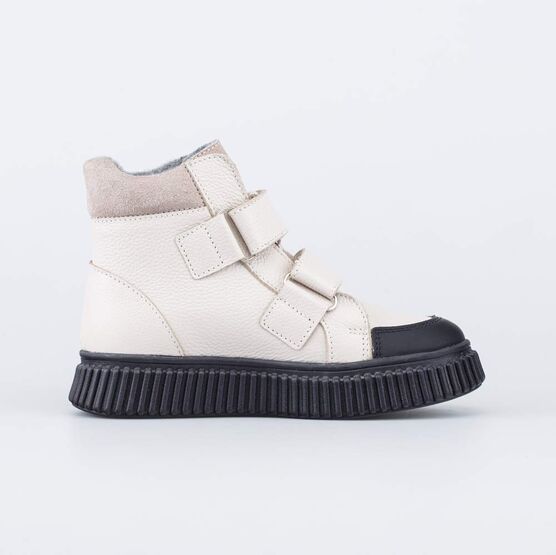 552296-31 Утепленные ботинки для девочки для девочки бежевый фото №2