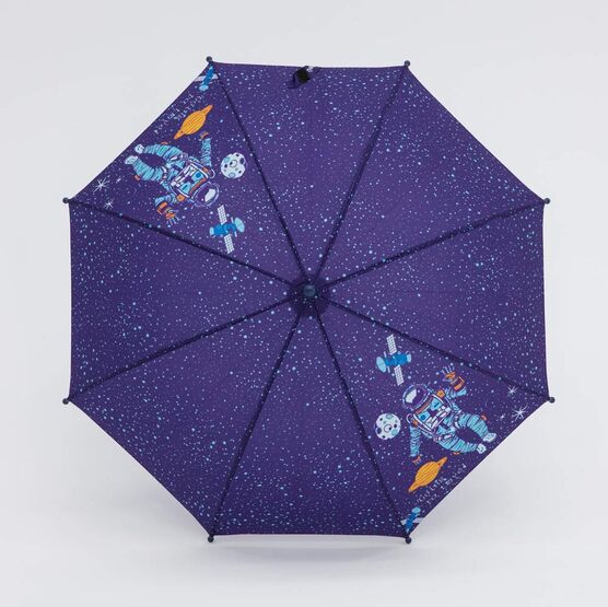 03707187-00 Зонт-трость Космонавт фиолетовый для мальчики фиолетовый фото №2