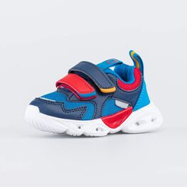 144195-72 Кроссовки с LED-подсветкой на подошве для мальчики син-кра