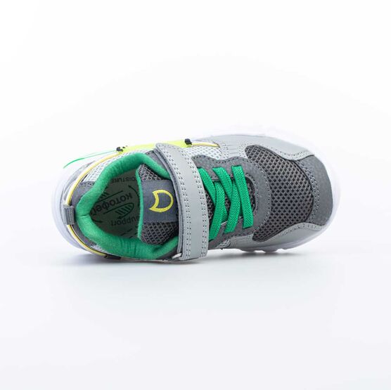 344354-11 Кроссовки с LED-подсветкой на подошве для мальчики сер-зел фото №4