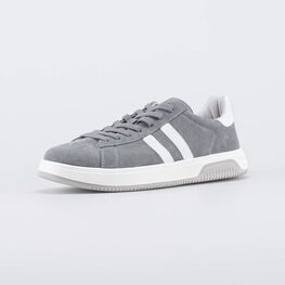 732410-11 Серые кожаные кеды-полуботинки для мальчики серый