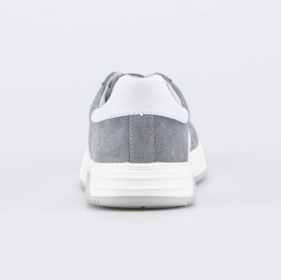 732410-11 Серые кожаные кеды-полуботинки для мальчики серый фото №5