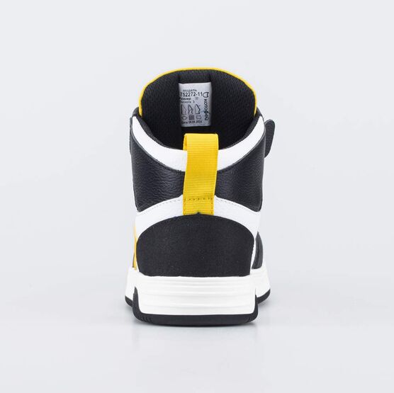 752272-11 Демисезонные ботинки-кеды для подростка для мальчики черный + желтый фото №5