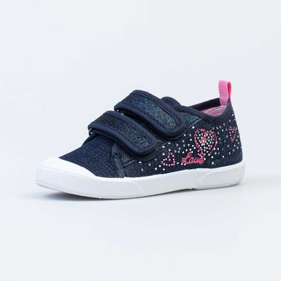 331126-12 Кеды из джинсовой ткани для девочки светло-синий