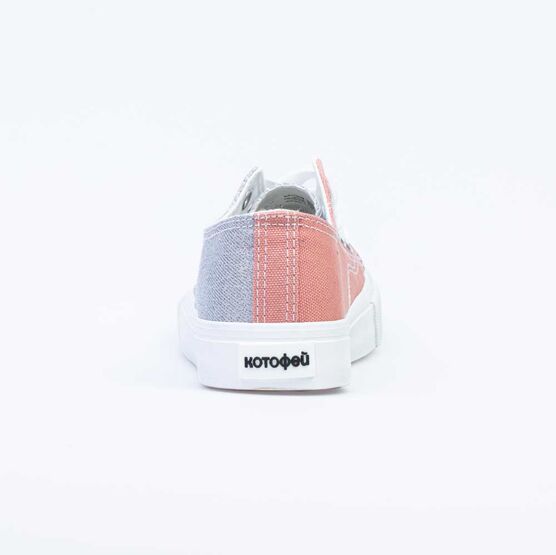 731099-11 Кеды двухцветные из хлопка для девочки разноцветный фото №5