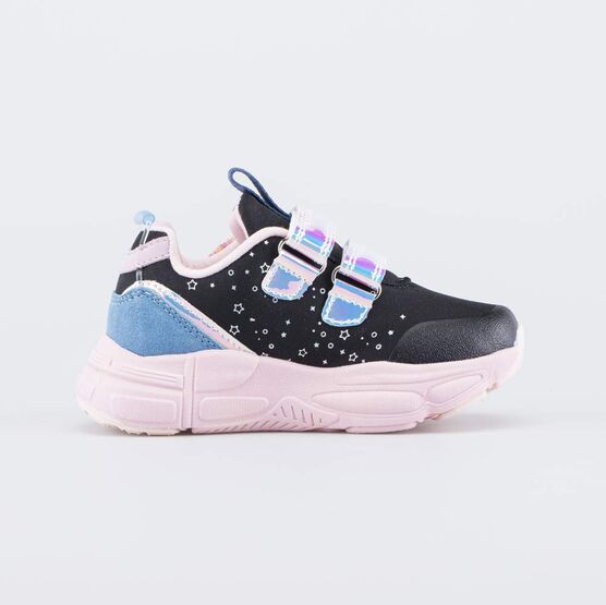 344513-71 Кроссовки с LED и Softshell Единорог для девочки чер-роз фото №2