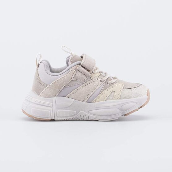 344514-71 Кроссовки со светящейся подошвой для девочки бежевый фото №2