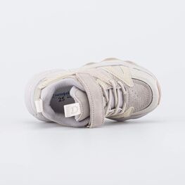 344514-71 Кроссовки со светящейся подошвой для девочки бежевый фото №4