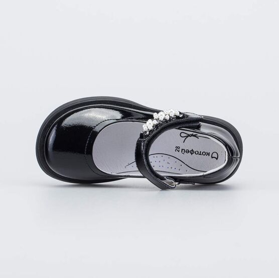 432165-21 Лакированные туфли Жемчуг для девочки черный фото №4
